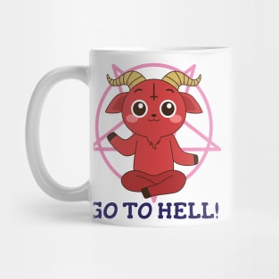 Cute Go To Hell Devil Goat Mug